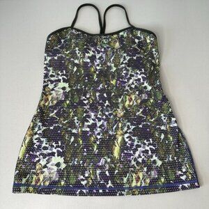 Lululemon Power Y Tank Top Size 8 Green Purple